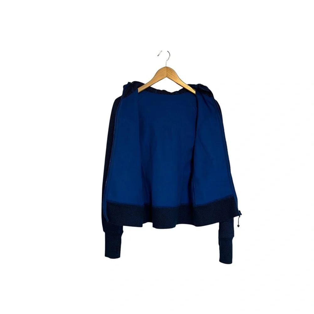 Lululemon Scuba Hoodie Double Diamond Baroque Blue Size 6 Preloved Condition